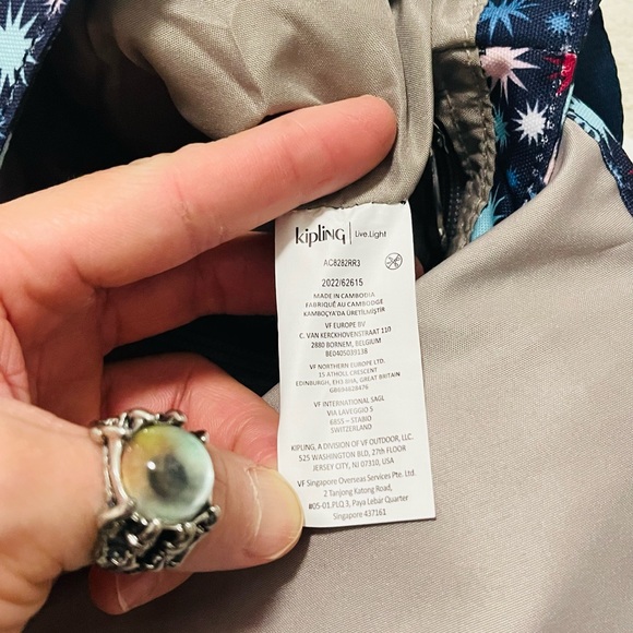 NWT Kipling Sabian Mini Crossbody Bag With Funky Stars 7.75''L X 5.75''H X 3.25” - Picture 10 of 12